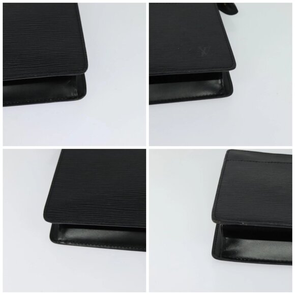 LOUIS VUITTON Epi Pochette Homme Clutch Bag Black Noir M52522 LV Auth - Picture 12 of 12
